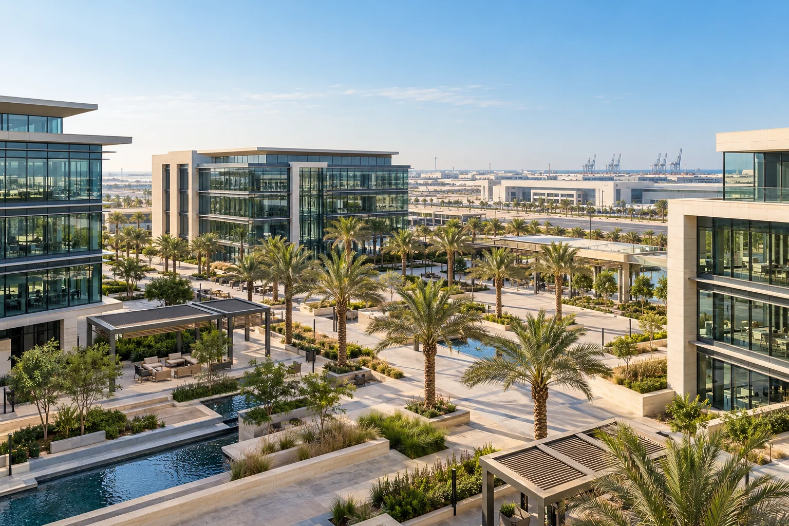 Illustrative UAE free-zone business campus