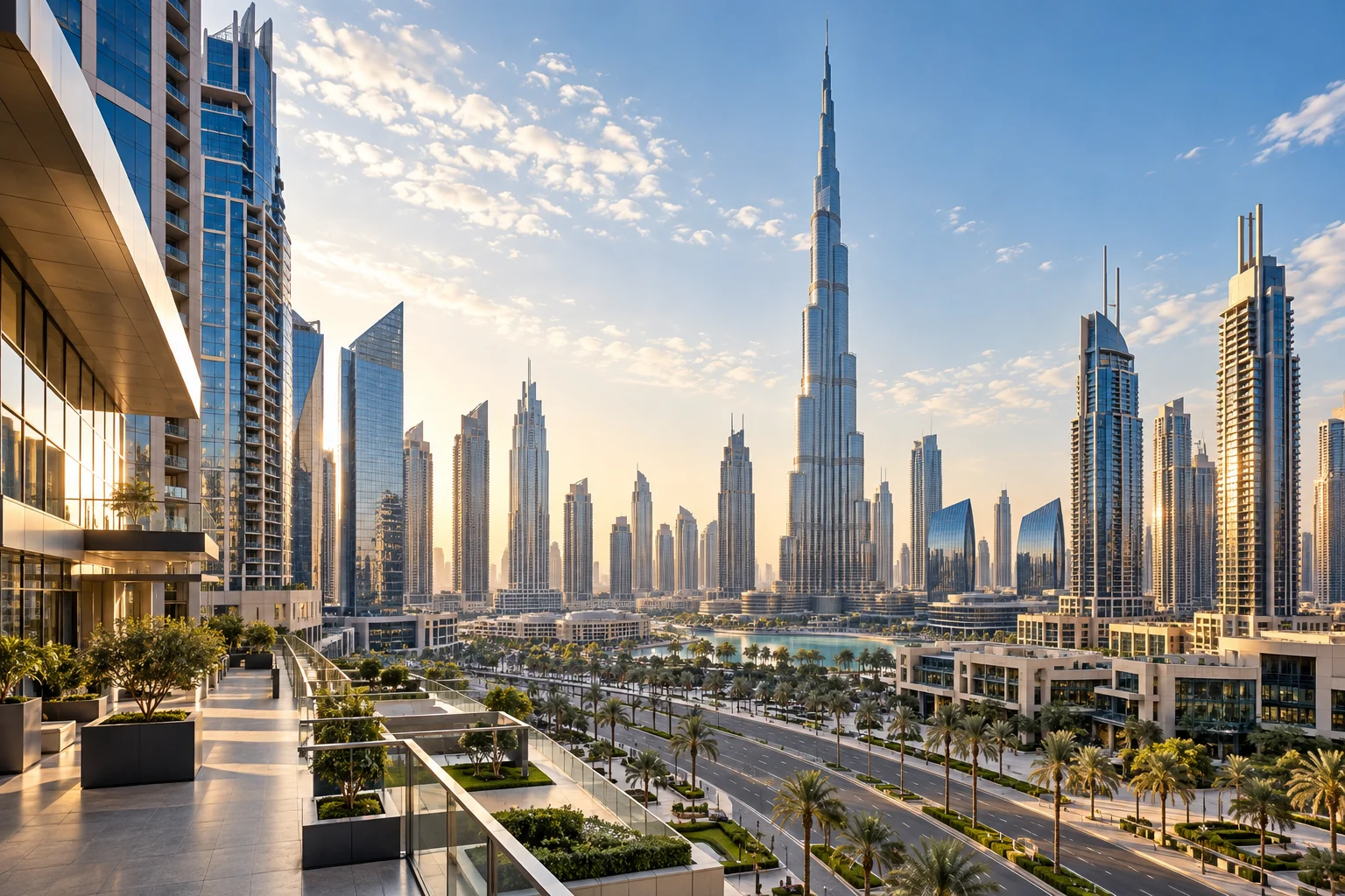 Illustrative Dubai mainland business district